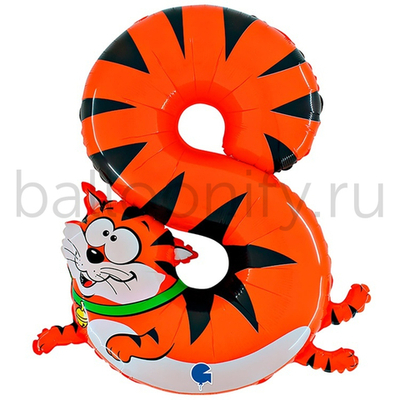Шар ЦИФРА 8 Кот 36" 91 см