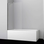 Шторка для ванны WasserKRAFT Spree 14P01-80 прозрачная/профиль никель