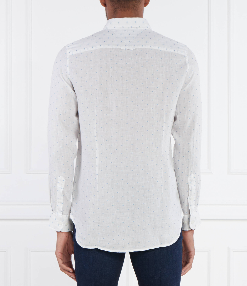 Льняная рубашка FIL COUPE SF Tommy Hilfiger - белый(MW0MW34615)