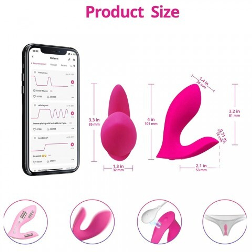 Двойной вибратор Flexer Lovense (для точки G и клитора)