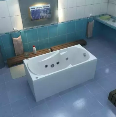 Ванна акриловая BAS Ибица 1500х700 с гидромассажем и каркасом