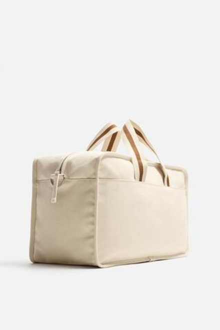 ZARA ДОРОЖНАЯ СУМКА С КОНТРАСТОМ, БЕЖЕВЫЙ
