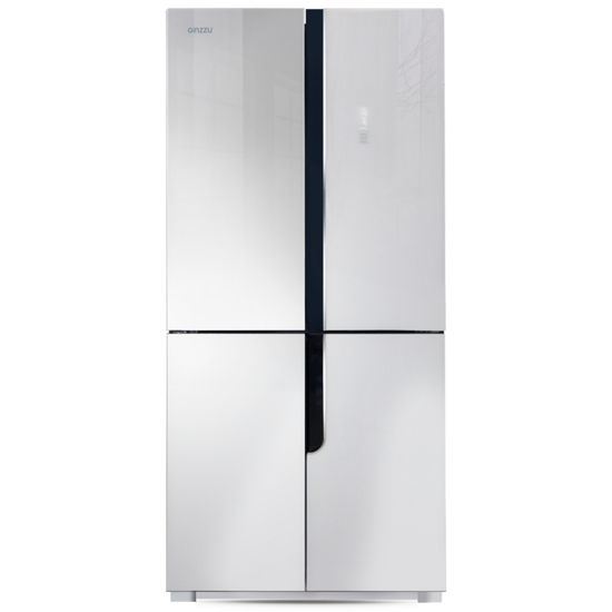 Холодильник Ginzzu NFK-500 White glass