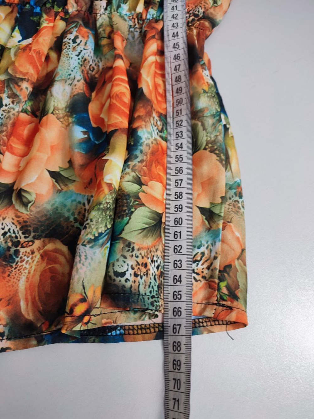 Блузка с цветочным принтом 46 размер