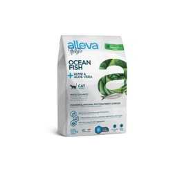 Alleva holistic cat adult ocean fish сухой корм для взрослых кошек с океанической рыбой, коноплей и алое вера - 1,5 кг