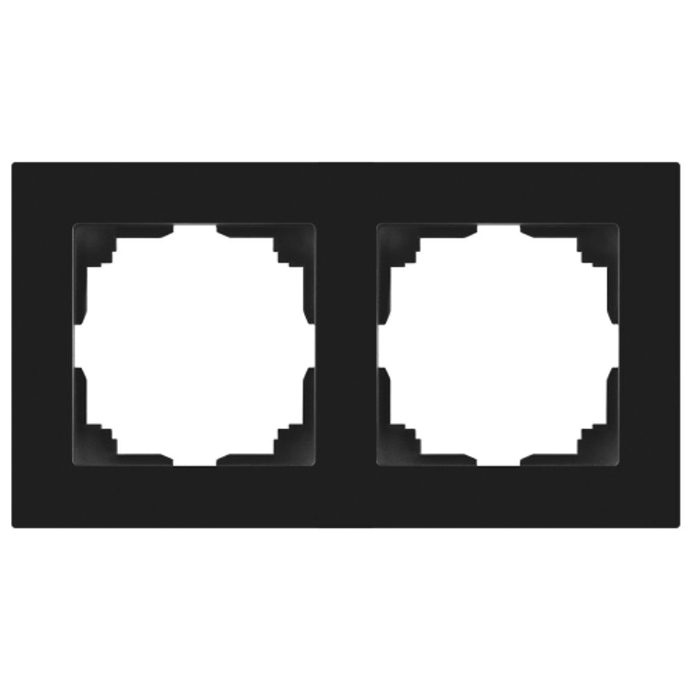 Рамка для розеток и выключателей Intro Accent 6-502-05 на 2 поста, СУ, антрацит