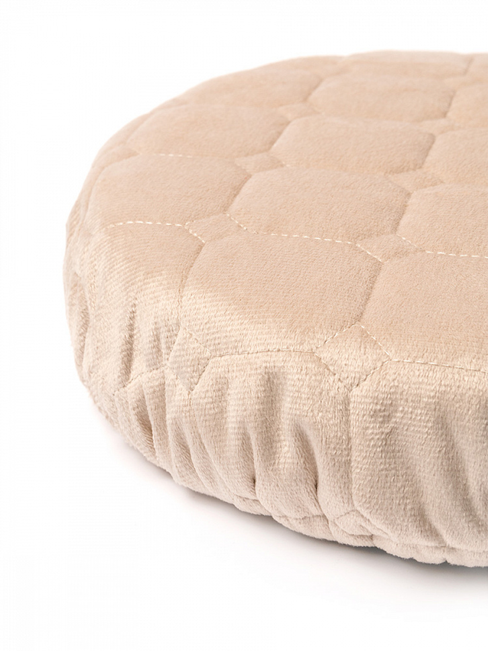 Чехол на табурет DeNASTIA круглый на резинке D33 100%ПЭ бежевый