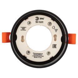 Встраиваемый светильник под лампу GX53 ЭРА KL82 BK черный