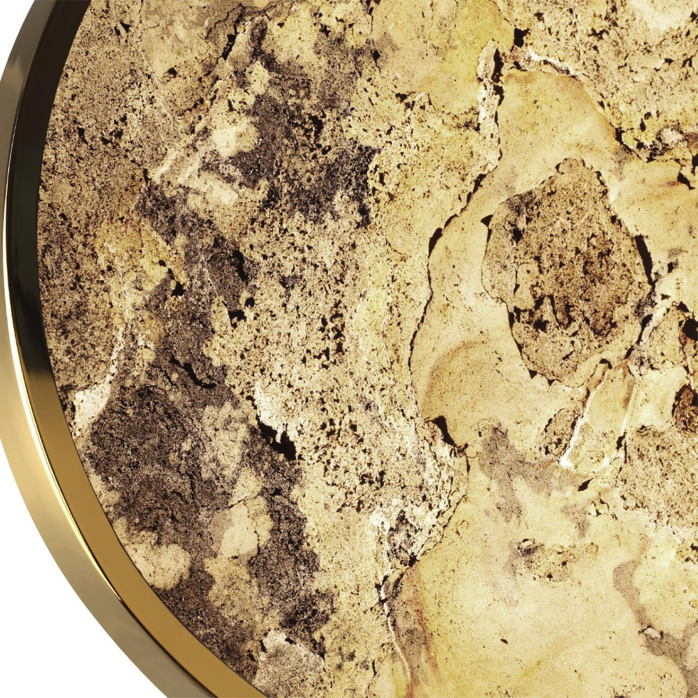 5079/50L L-VISION ODL24 535 зол/серо-бежевый/металл/натур.камень/акрил Настенный светильник с переключ.цветов.темпер. LED 50W 3000К/4000K/6000K BERGI