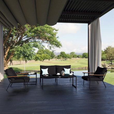 Лаунж зона Ideal Patio ФЕСТА черная с двухместным диваном