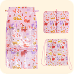 Набор для детского сада: кармашек, коврик, мешок. Котики принт