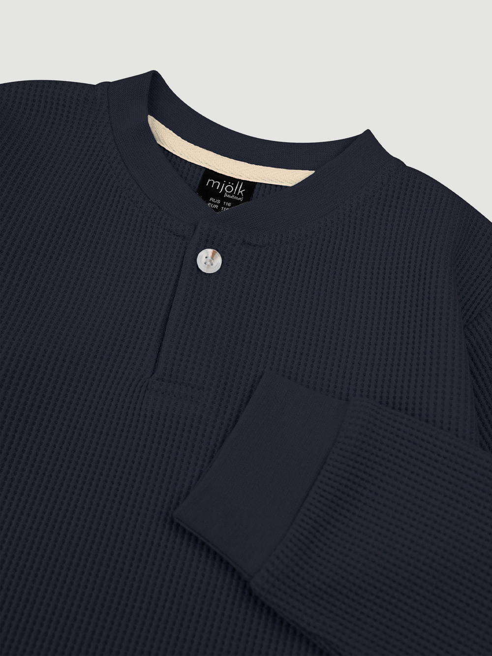 Лонгслив с застёжкой-планкой Mjölk School Blue