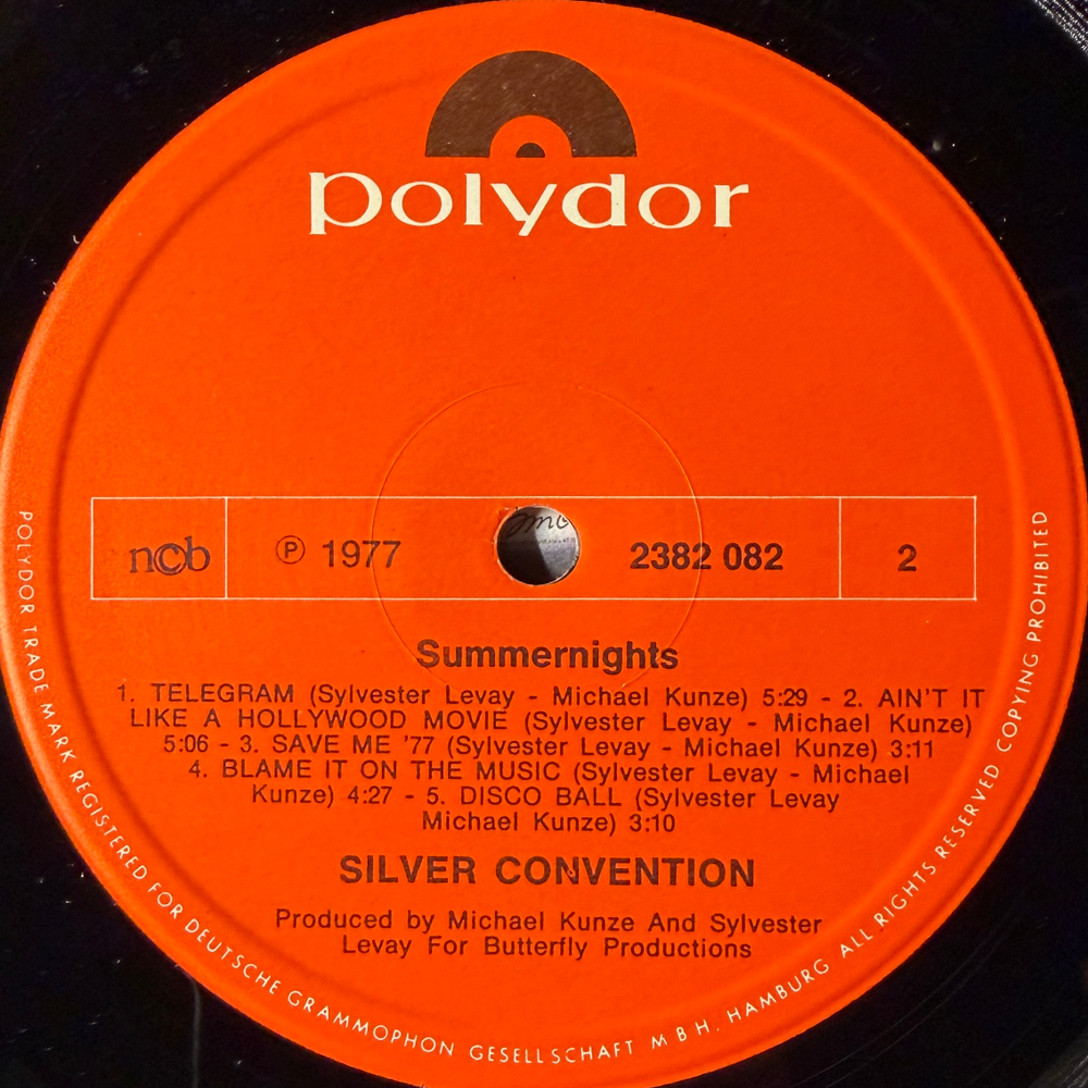 Silver Convention ‎– Summernights (Скандинавия 1977г.)