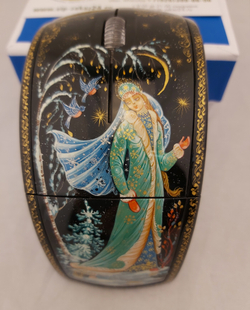 Мышь беспроводная, складная " Снегурочка" N1