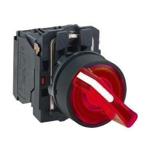 Переключатель 1но+1нз. красный с подсветкой 220В 50гцTelemecanique