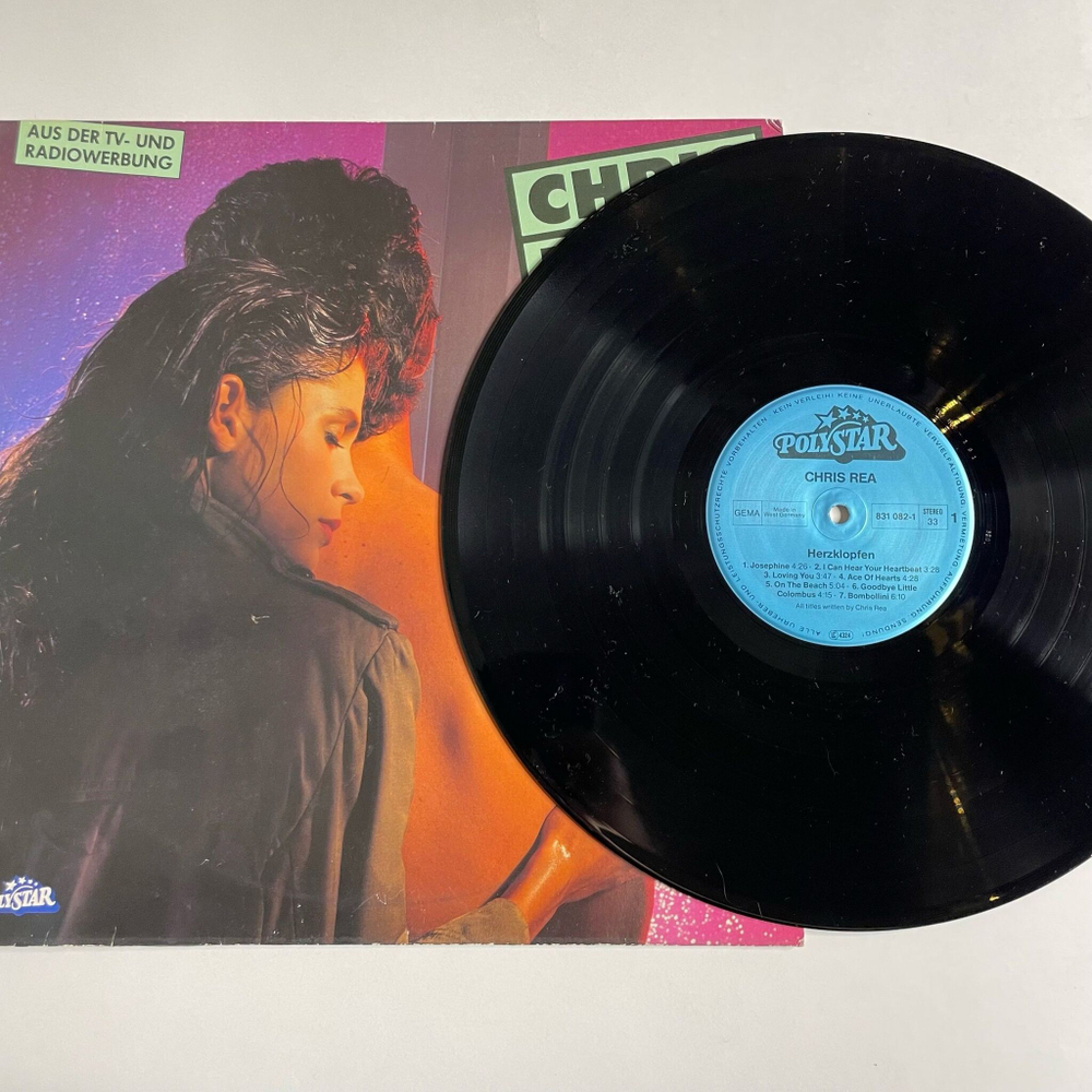 Винтажная виниловая пластинка LP Chris Rea Herzklopfen (Germnay 1986)