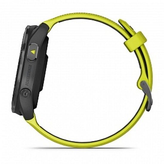 Умные часы Garmin Forerunner 965 черные, темно-серый DLC титановый безель, с желто-черным ремешком