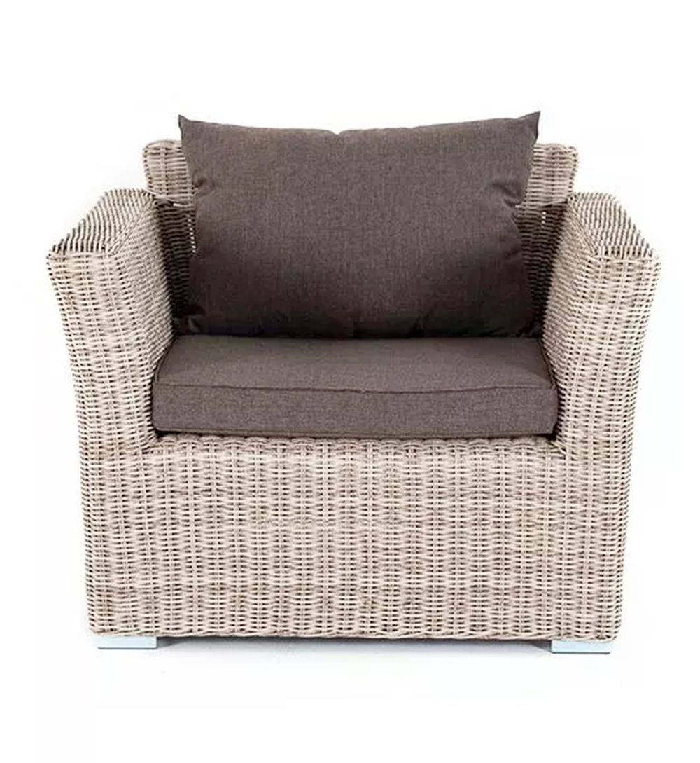 "Капучино" кресло из искусственного ротанга, цвет бежевый