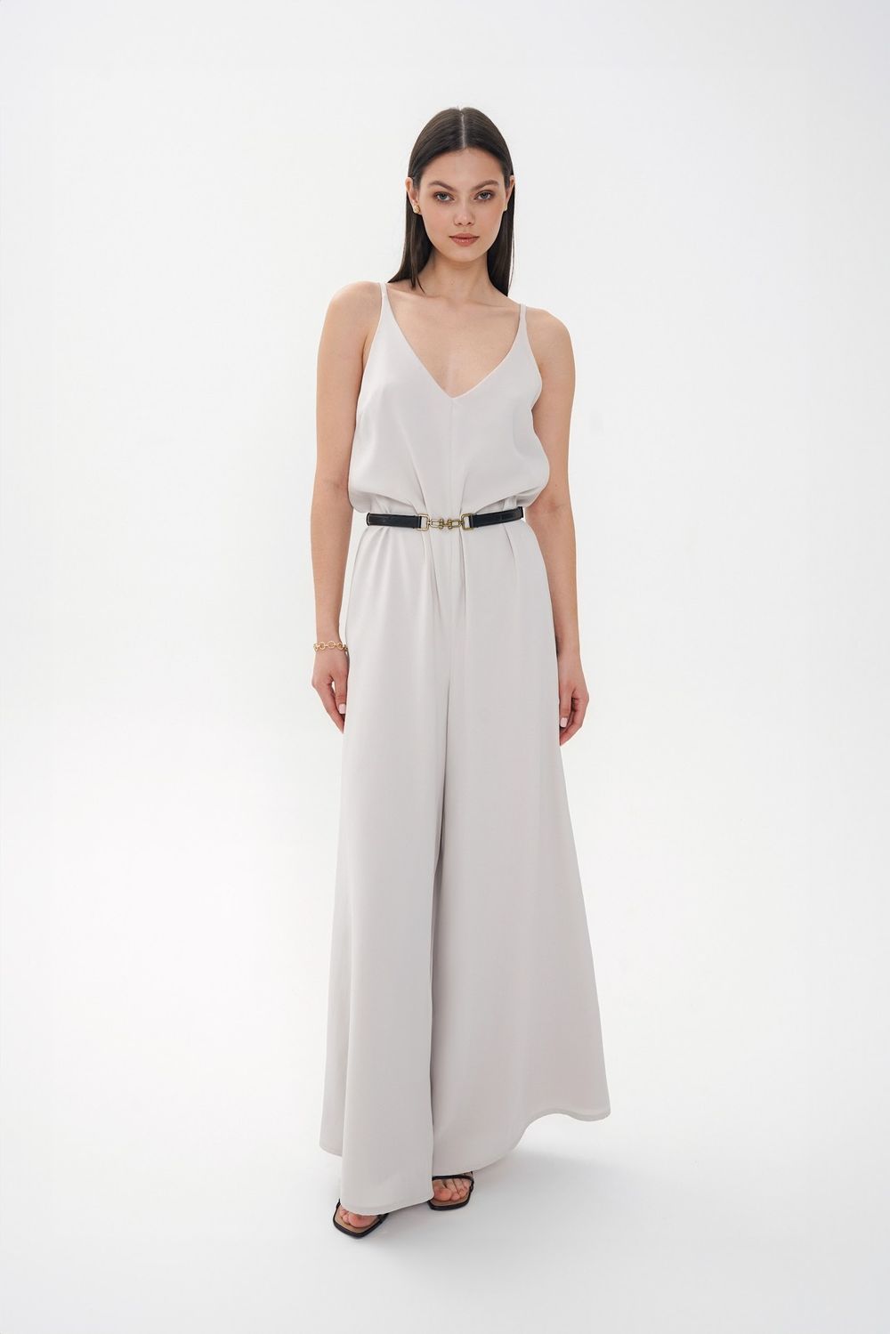 Комбинезон Alexandra Talalay на лямках AO003 светло-серый