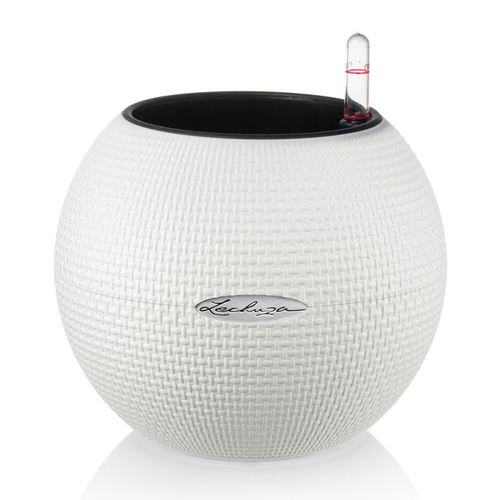 Кашпо Lechuza "Puro Color Complete white" (пластик), D20xH16 см