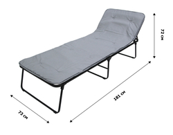 Кровать раскладная Надин п/мягкая лист 10мм арт.С408/71 (цвет ткани серый рис.без рисунка (1 шт. в уп.)