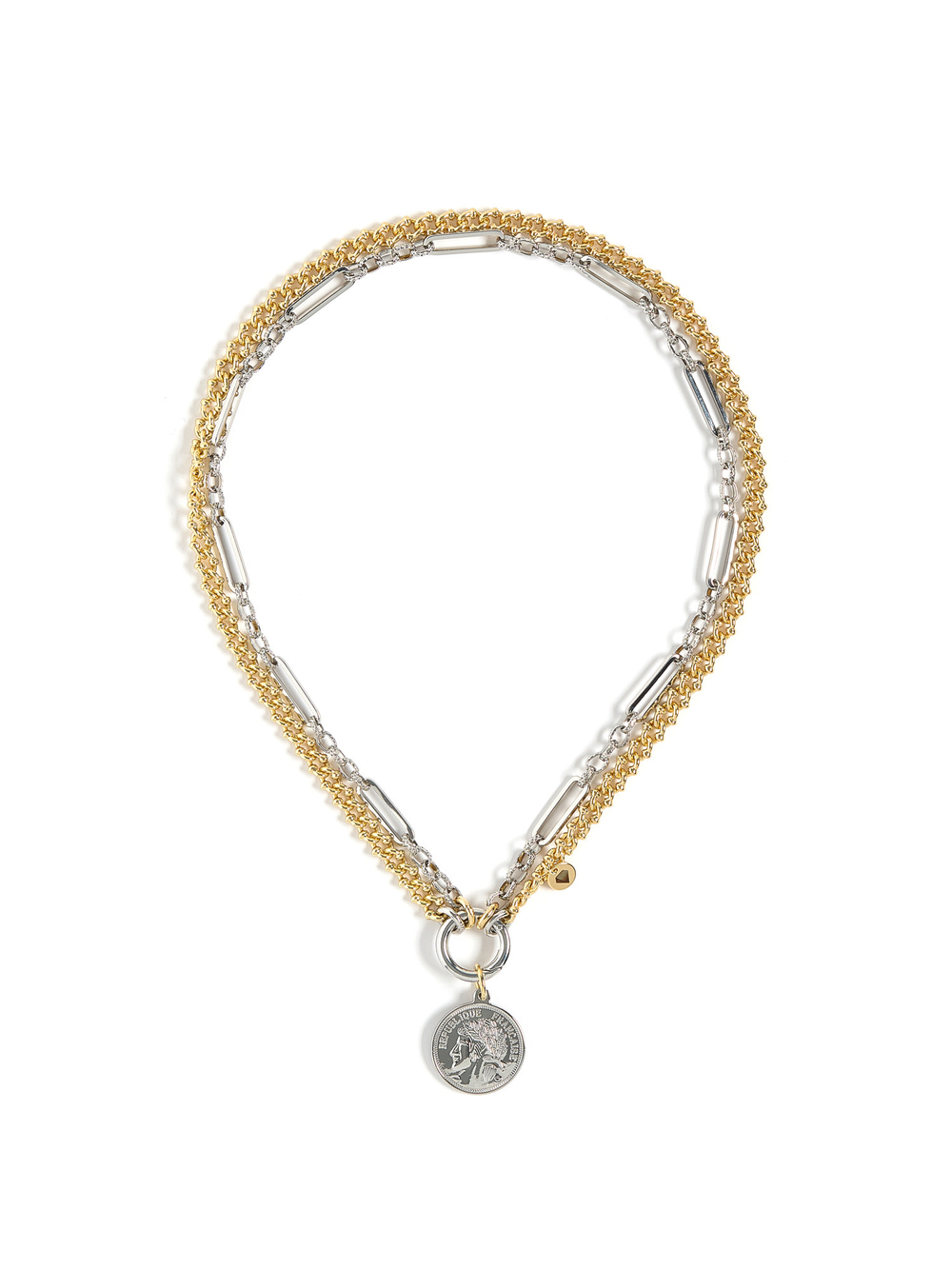 Колье "Marriot coin" Bicolor