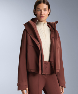 Oysho Водонепроницаемая куртка с карманами Primaloft® Feel the Performance TM SKI, терракотовый