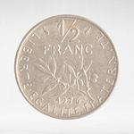 France, ½ Franc 1976 - Signature "O. Roty", VF