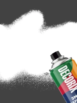 Краска аэрозольная белая глянцевая акриловая DECORIX - эмаль в баллончике для любых поверхностей 210 мл