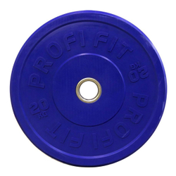 Диск для штанги каучуковый, цветной D51 мм PROFI-FIT 20 кг