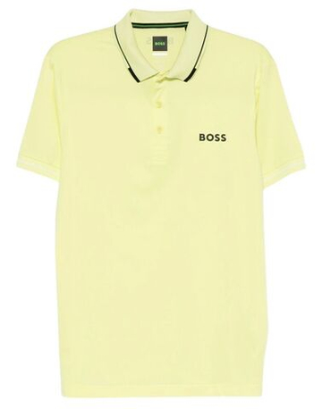 Мужское теннисное поло BOSS Paul Pro Slim Fit - light/pastel green