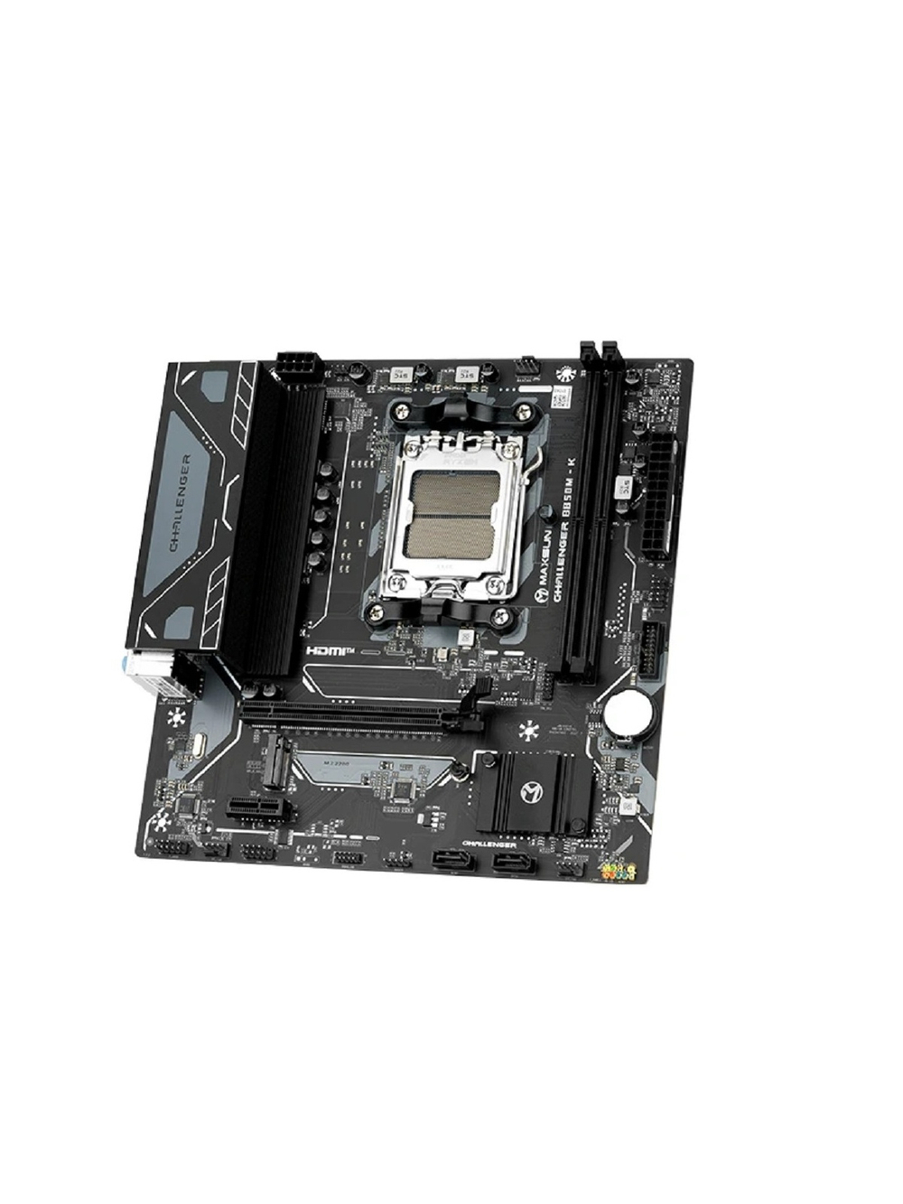 MAXSUN MS-Challenger B850M-K (Socket AM5, mATX, 2*DDR5(96Gb), HDMI, 2*SATA3, 1*M.2, 1*PCIEx16/1*PCIEx1, 2*USB2.0, 4*USB 3.0,  LAN 1*1G, RTL)