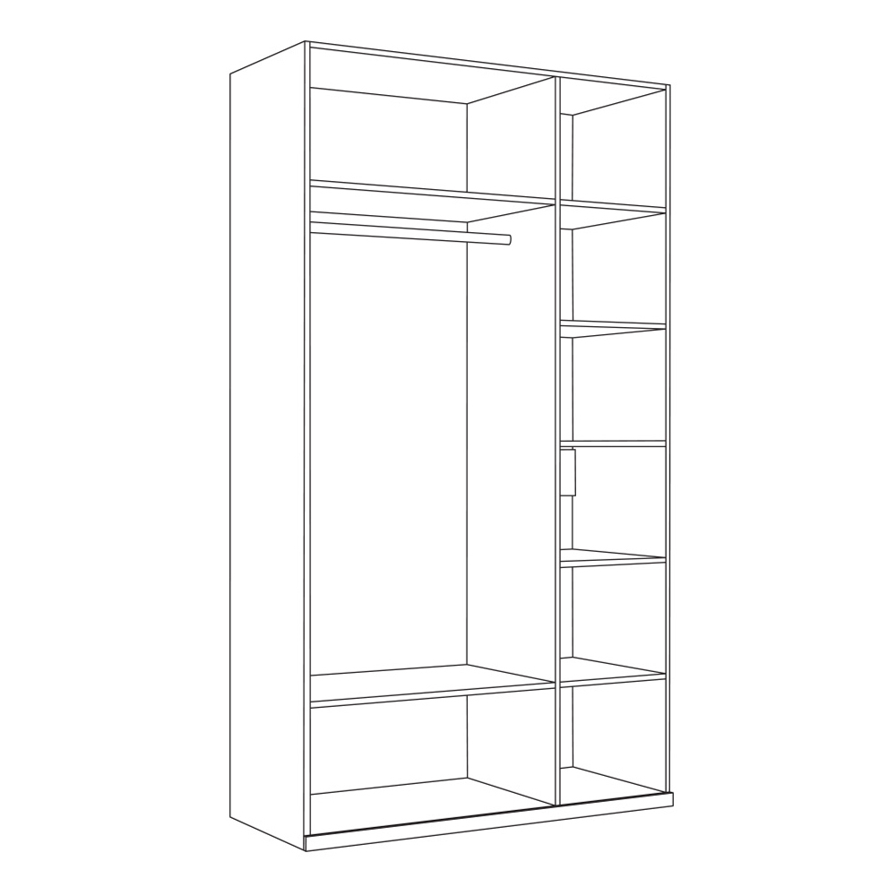 Шкаф комбинированный Валенсия 13.12, Белый шагрень