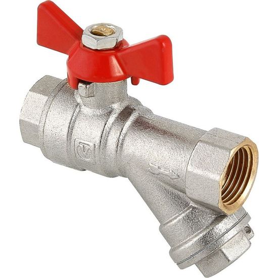 Кран шаровый, с фильтром бабочка VALTEC