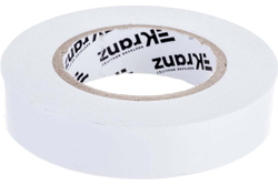 Изолента ПВХ KRANZ 0,13х15 мм, 25 м, белая KR-09-2101
