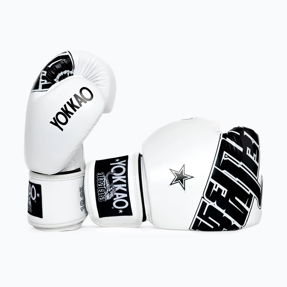 Боксёрские перчатки YOKKAO Lettering Boxing white