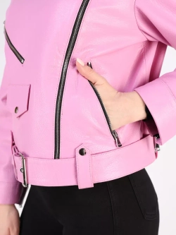 Кожаная куртка демисезонная косуха оверсайз