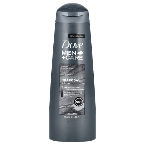 Dove, Men + Care, шампунь, очищающий, уголь и глина, 355 мл (12 жидк. унц.)