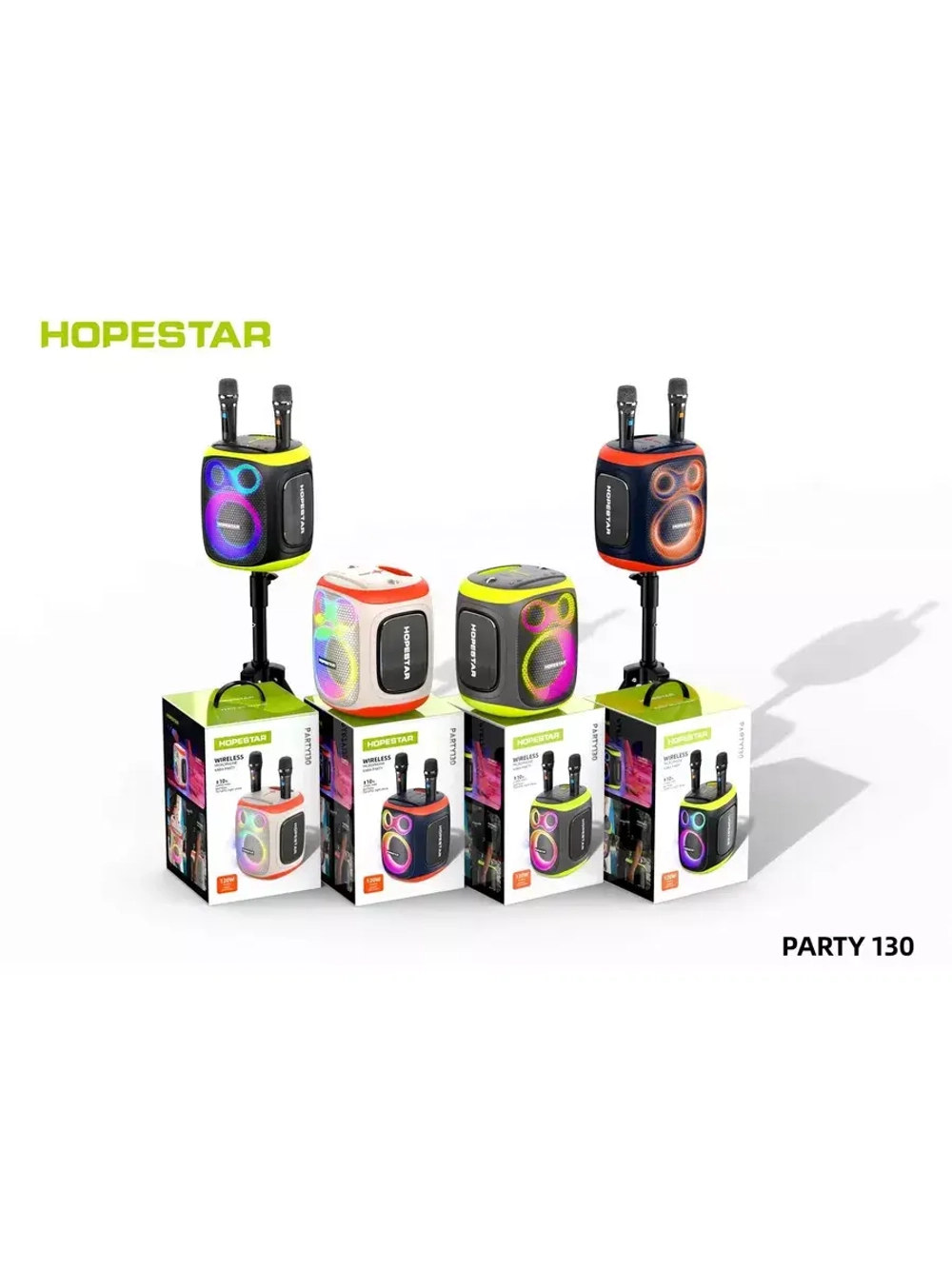 Колонка PARTY 130 черная с жёлтым
