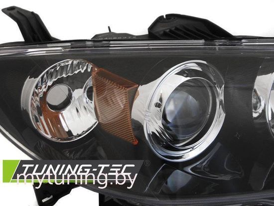 Передние фары для Mazda 3 (03-09) черные под ксенон