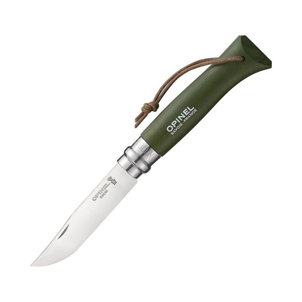 Нож складной Opinel Trekking №8 VRI Colored Tradition Slate с темляком