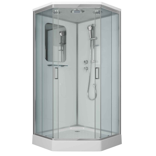 Душевая кабина Niagara Premium NG-6001-01D (90х90х220) низкий поддон(16 см),стекло прозрачное,4 места