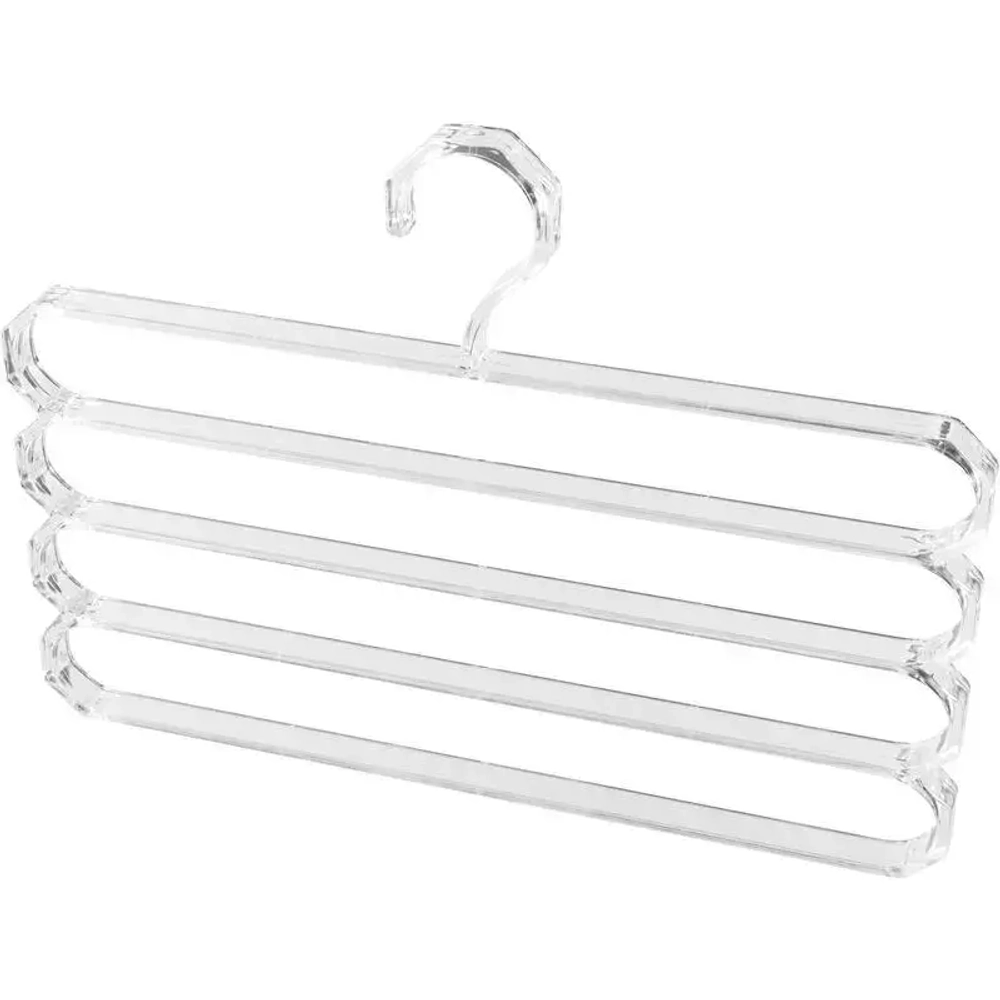 Вешалка для брюк многоуровневая, бесцветная, 3,5*25,2*1см