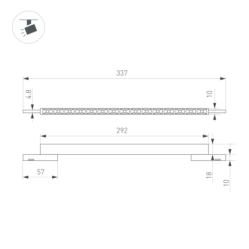Светильник MAG-MICROCOSM-LASER-L300-15W Day4000 (BK, 30 deg, 24V) (Arlight, IP20 Металл, 3 года) 043276