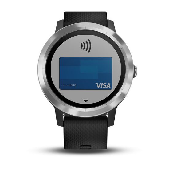 Смарт часы Garmin Vivoactive 3, серебристые с черным ремешком 010-01769-02