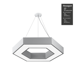 Светильник LED ЭРА Geometria SPO-124-W-40K-051 Hexagon 51Вт 4000К 4000Лм IP40 800*800*80 белый подвесной | Декоративные светильники Geometria