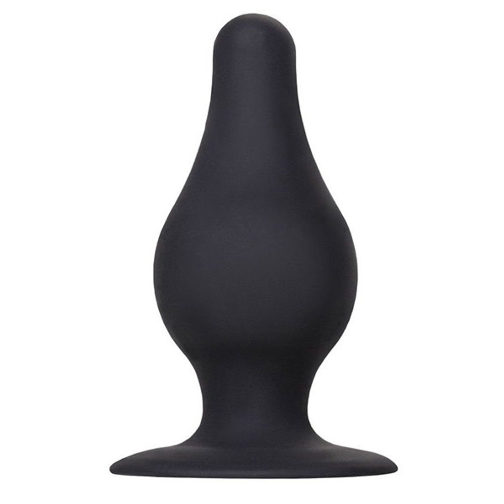 Черная анальная втулка 11см Erotist Toys Anal Plug Spade Size L