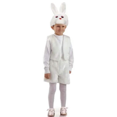 Карнавальный костюм Зайка белый