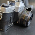 №10 Фотоаппарат плёночный "Зенит-TTL" c объективом "Гелиос-44М" , металл, пластик, стекло, искусственная кожа, Красногорский механический завод (КМЗ), СССР, 1977-1985 гг.