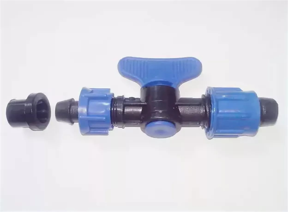 Кран стартовый с поджимом для капельной ленты  "AQUAPULSE" Ø 17 (100/300 шт)